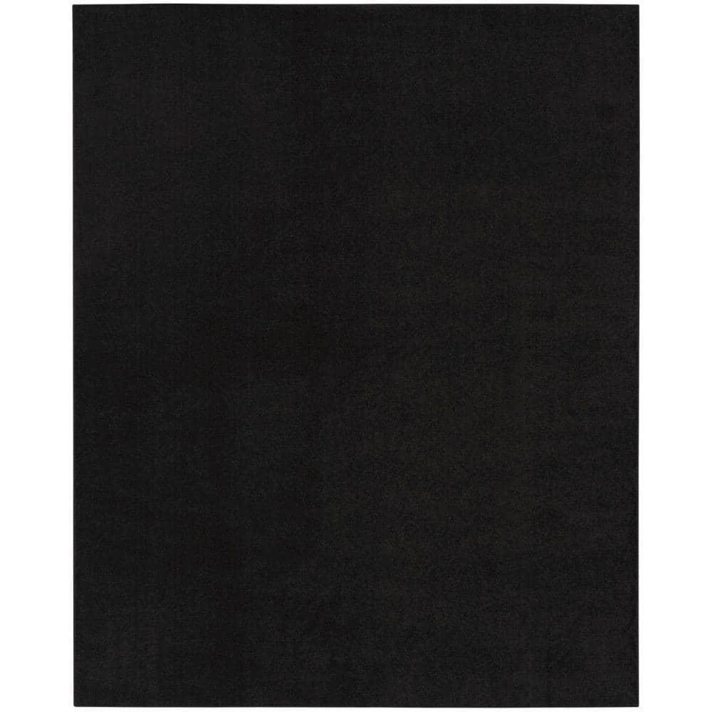 Nourison Essentials Easy Care Indoor Outdoor Area Rug - Black 6' x 9'