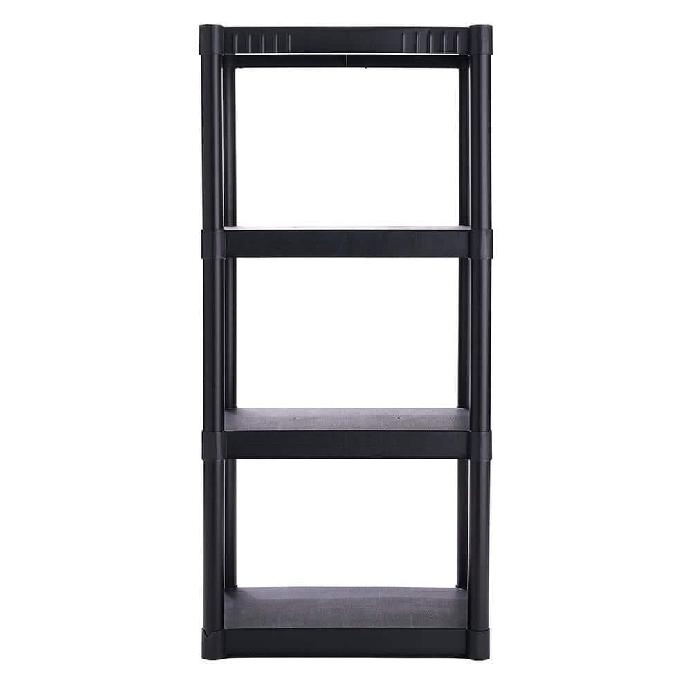 Plano 4-Shelf Standard Duty Plastic Storage Shelves, 48” x 21” x 14”, 200lb Capacity