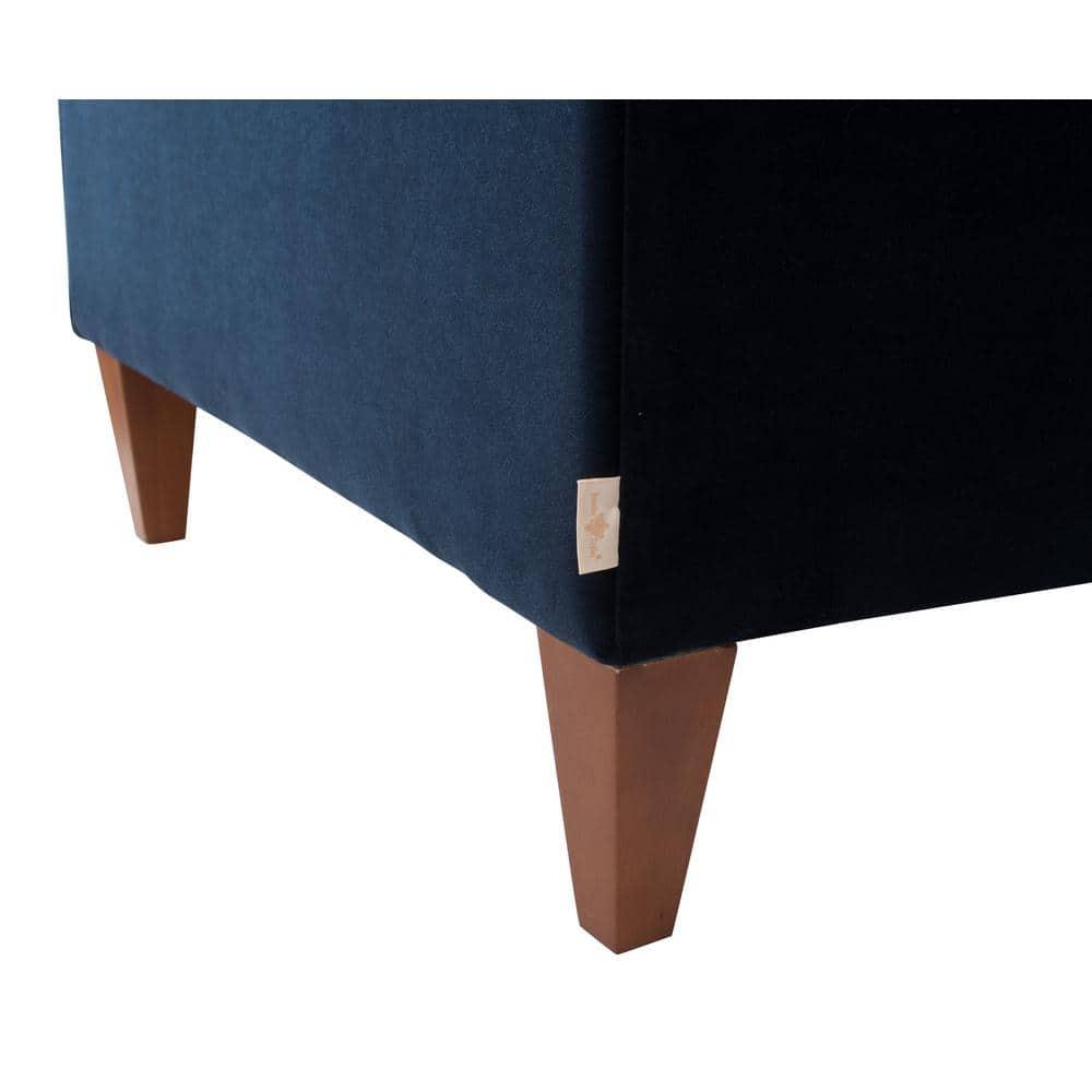 Jack 84" Tufted Tuxedo Sofa Double Cushion Dark Navy Blue