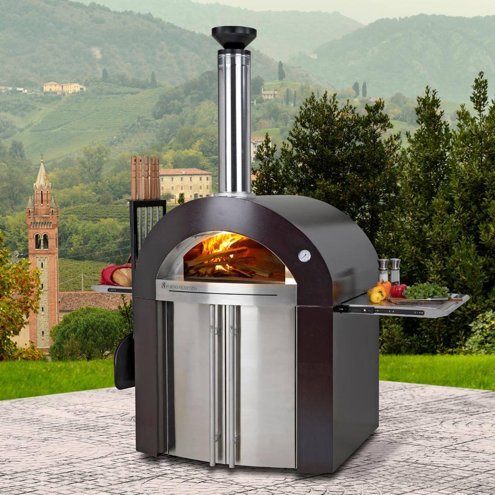 Forno Venetzia Bellagio 500 44-Inch Outdoor Wood-Fired Pizza Oven - Copper