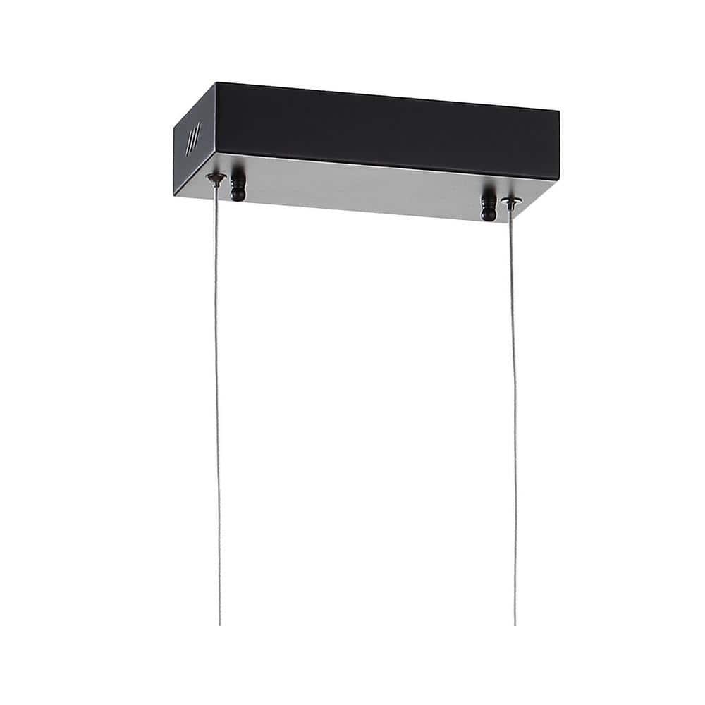 JONATHAN Y Roxanna 41.5" Dimmable Adjustable Integrated LED Metal Linear Pendant, Black