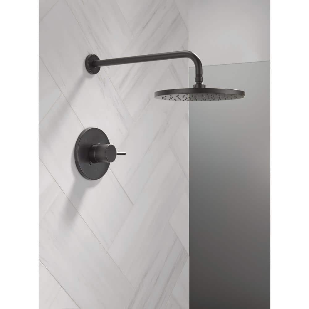 Modern Raincan Round Single-Function Shower Faucet Set, Valve Trim Kit, Rainfall Shower Head