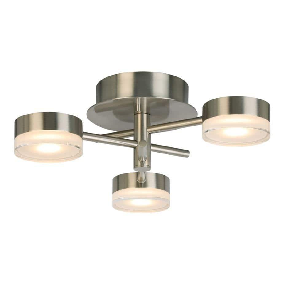 Hazel 3 Light Acrylic LED Semi Flush Mount