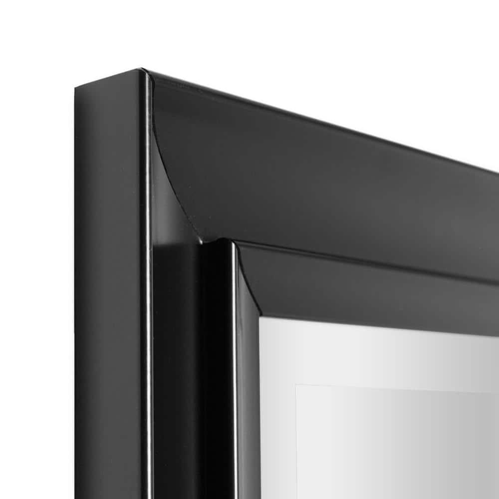 Head West Black Framed Rectangle Decorative Beveled Edge Wall Mirror - 26" x 32"