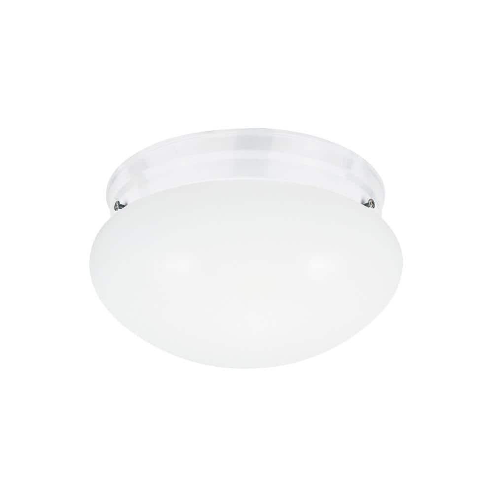 Webster 1-Light White Flush Mount with LED Bulb