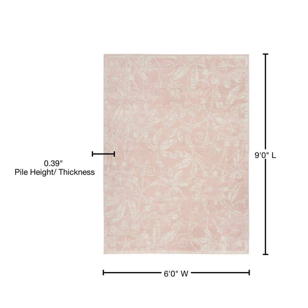 Whigham Floral Pink/White Area Rug