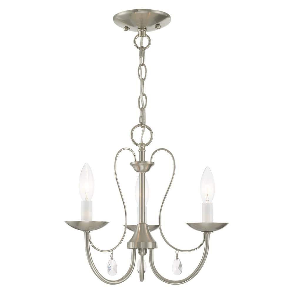 Livex Lighting Mirabella 3 - Light Chandelier in  Brushed Nickel