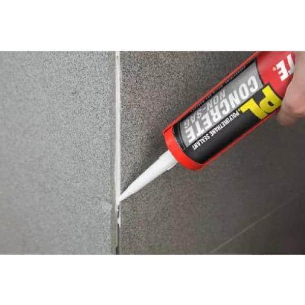 (2 pack) Loctite Pl Polyurethane Sealant Concrete Non-Sag, Pack of 1, Gray 10 fl oz Cartridge