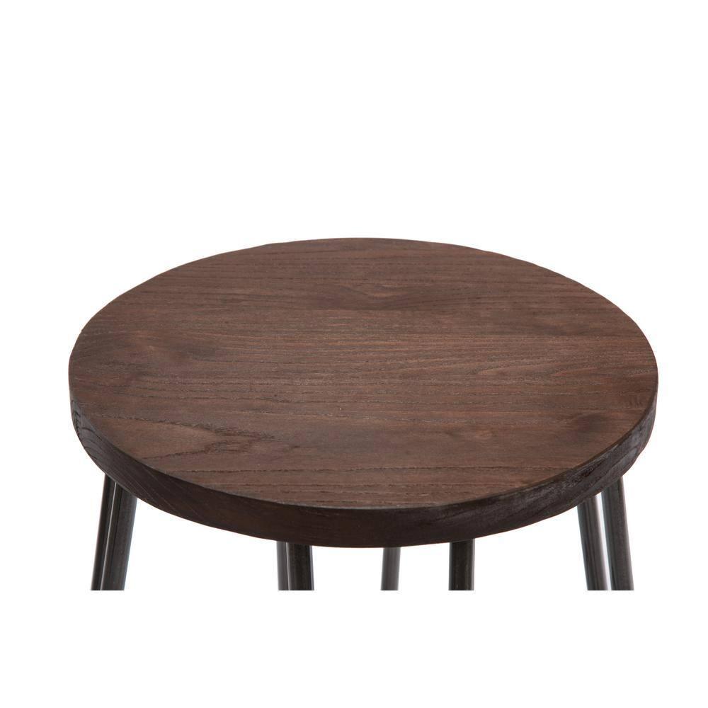 29" Quinn Barstool Metal - ACEssentials: Powder-Coated Steel Frame, Fixed Height, Mid-Century Modern Design