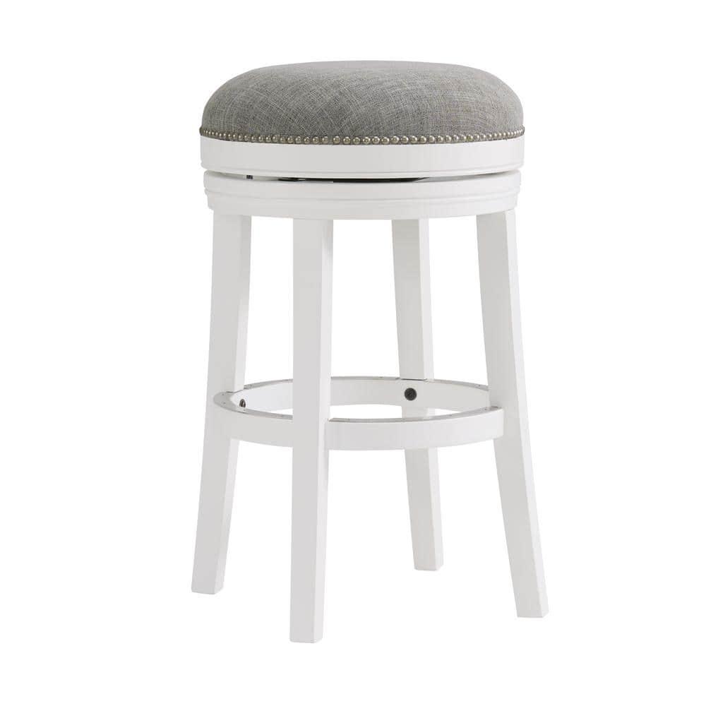 Clara Solid Rubber Wood Swivel Counter And Bar Stool