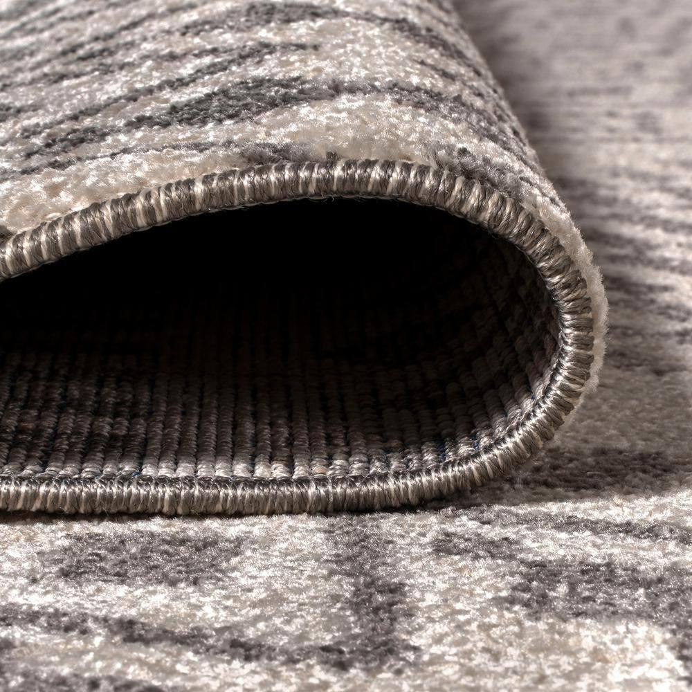 3'x5' Ifrane Berber Geometric Stripe Area Rug, Cream/Gray - JONATHAN Y