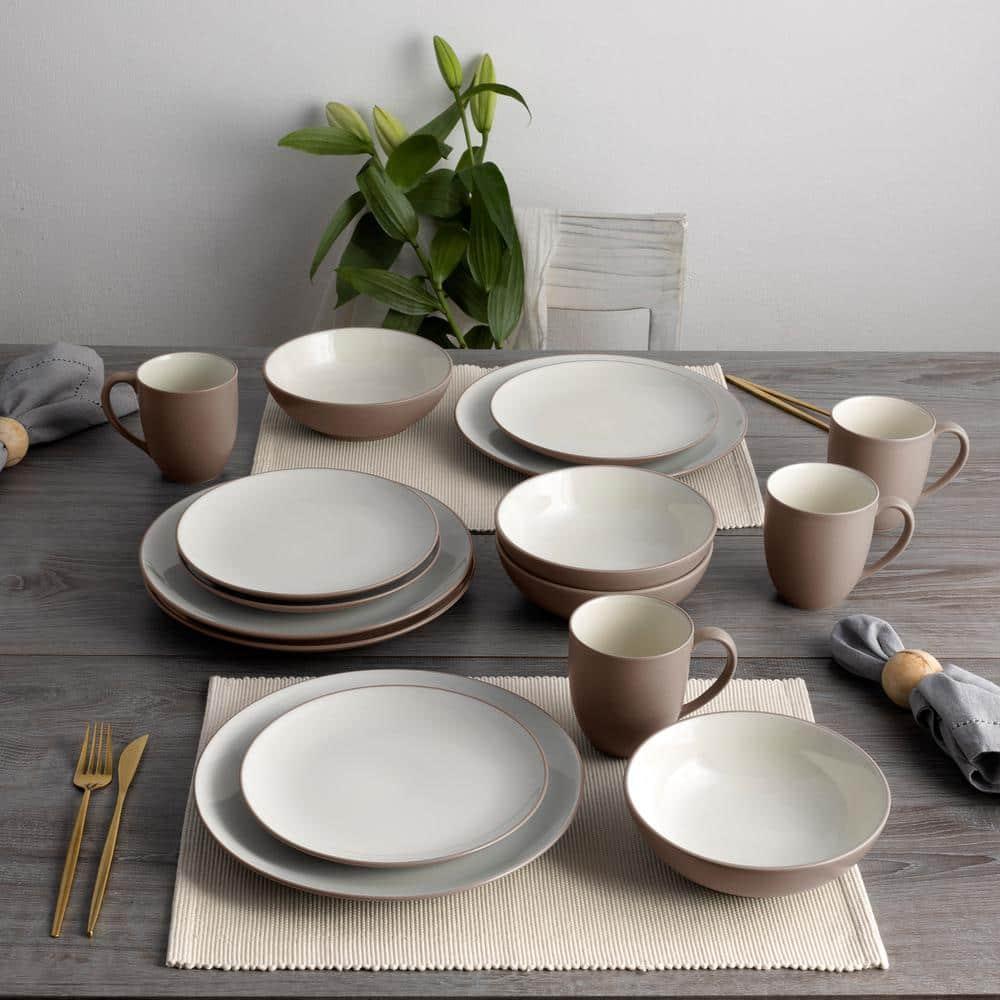 Noritake Colorwave Clay 16-Piece Coupe Dinnerware Set, Service for 4