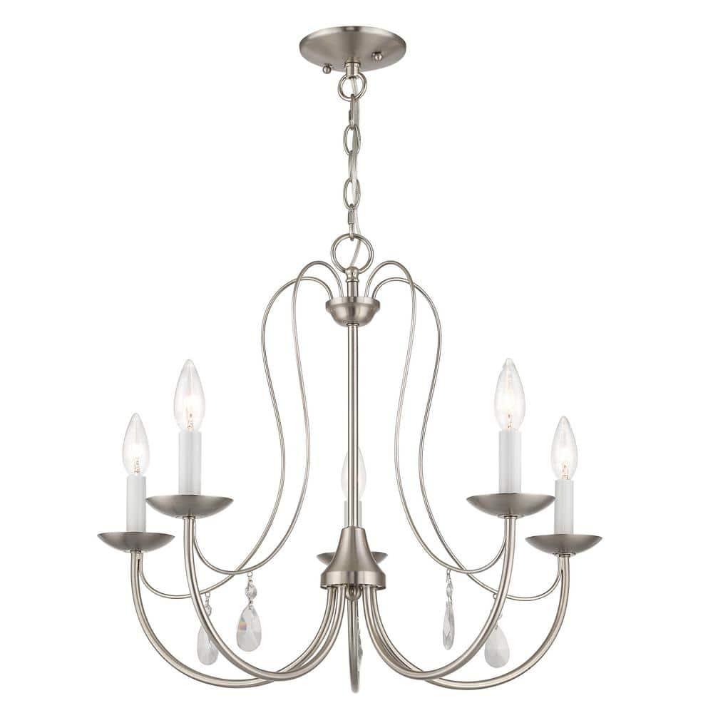 Livex Lighting Mirabella 5 - Light Chandelier in  Brushed Nickel