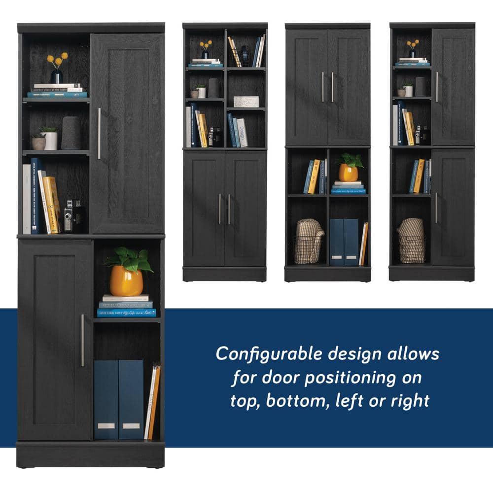 Sauder Homeplus Engineered Wood Storage Cabinet in Raven Oak Finish