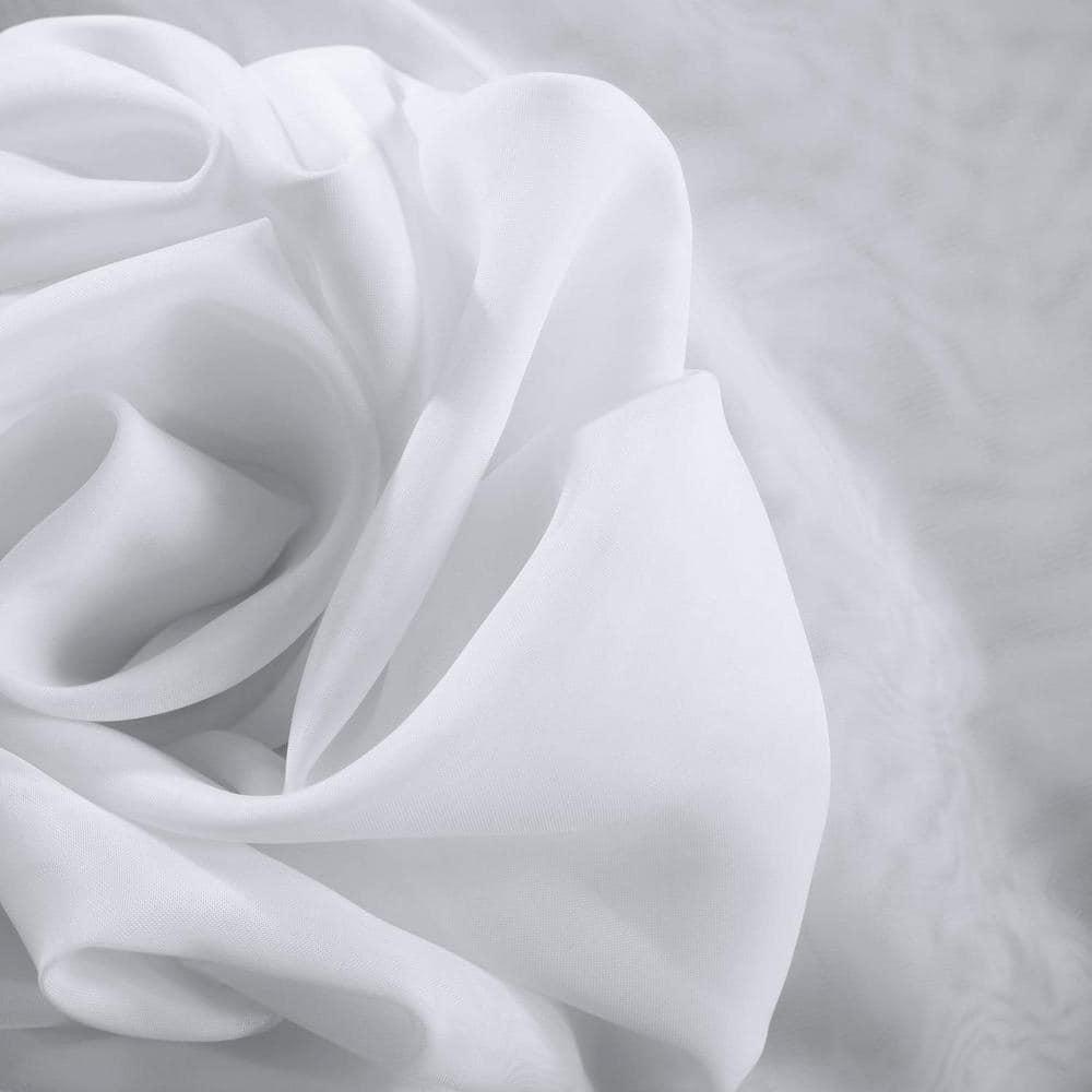 HPD Half Price Drapes SHCH-VOL1-96-SLDW Extra Wide Voile Poly Sheer Curtain (1 Panel), 100 X 96, Solid White