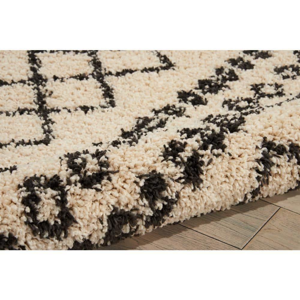 Moroccan Shag Cream 4 ft. x 6 ft. Shag Bohemian Area Rug