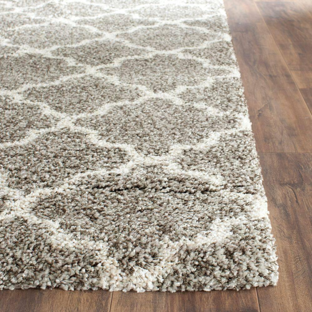 Hudson Shag SGH282 Power Loomed Indoor Area Rug - Grey/Ivory - 6'x9' - Safavieh