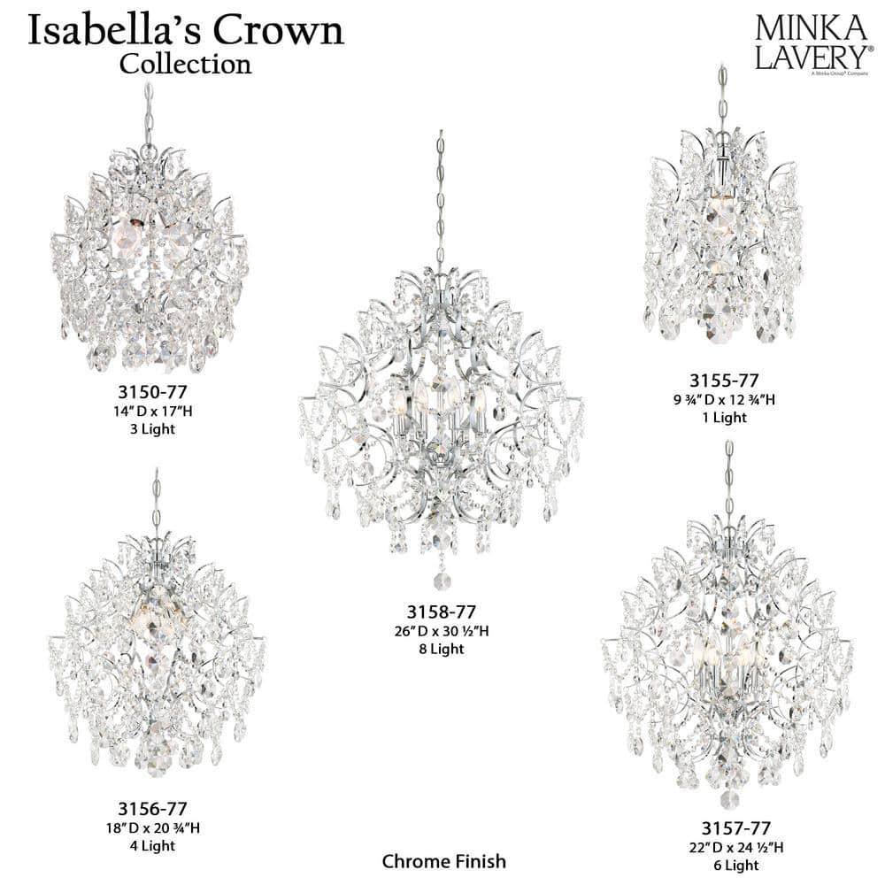 Elegant Chrome Mini Chandelier with Crystal Accents, 3-Light