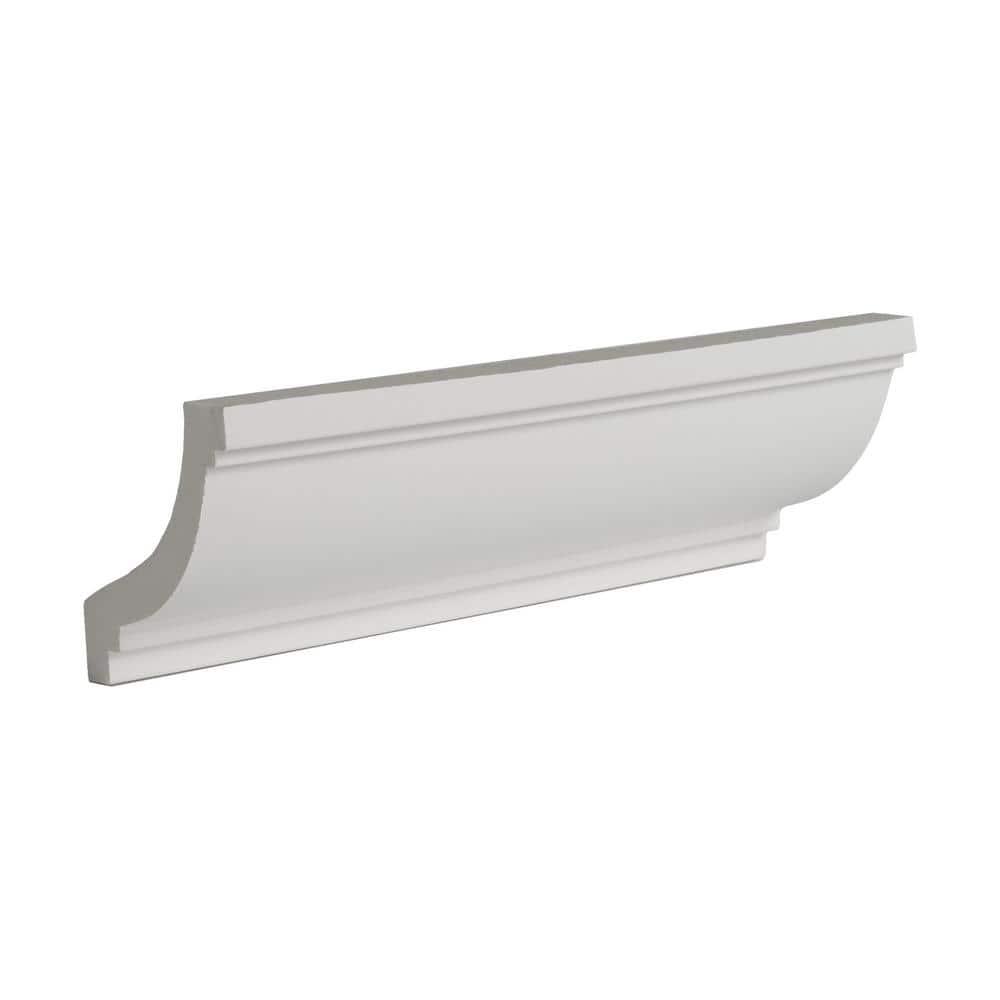 Architectural Products by Outwater L.L.C. 2 in x 2 in x 6 in Long Recycled Polystyrene Plain Crown Moulding Sample