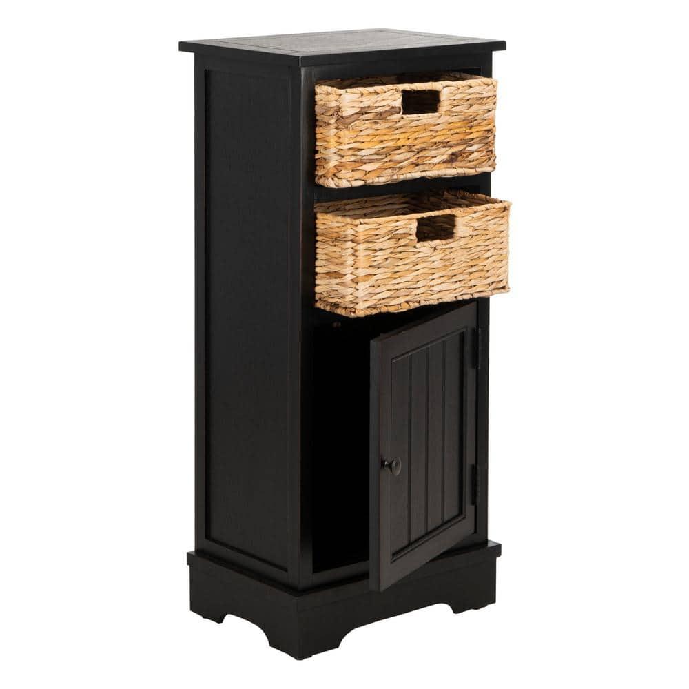 Connery Cabinet - Distressed Black - Safavieh.