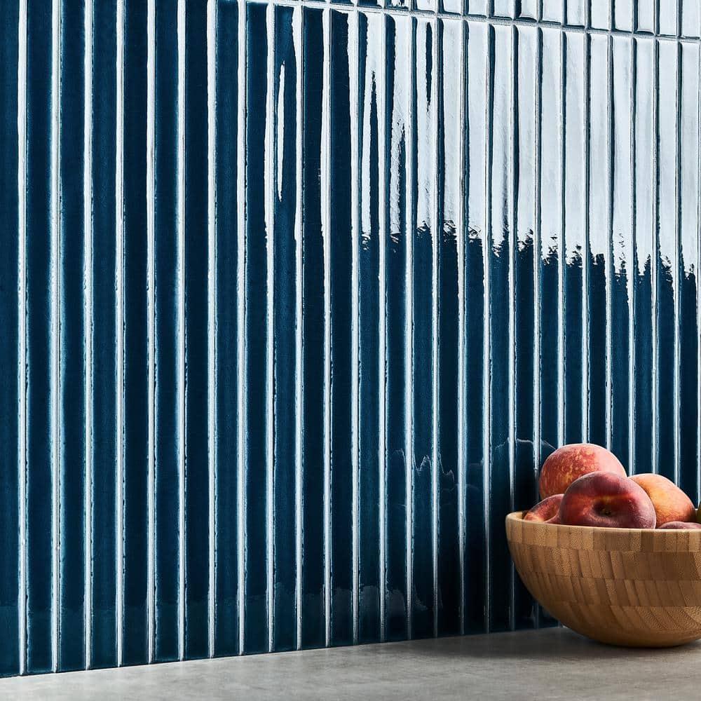 Vivanta 5.27 In. X 17.71 In. Glossy Ceramic Mosaic Elongated Subway Wall Tile (8 Sheets / Box)