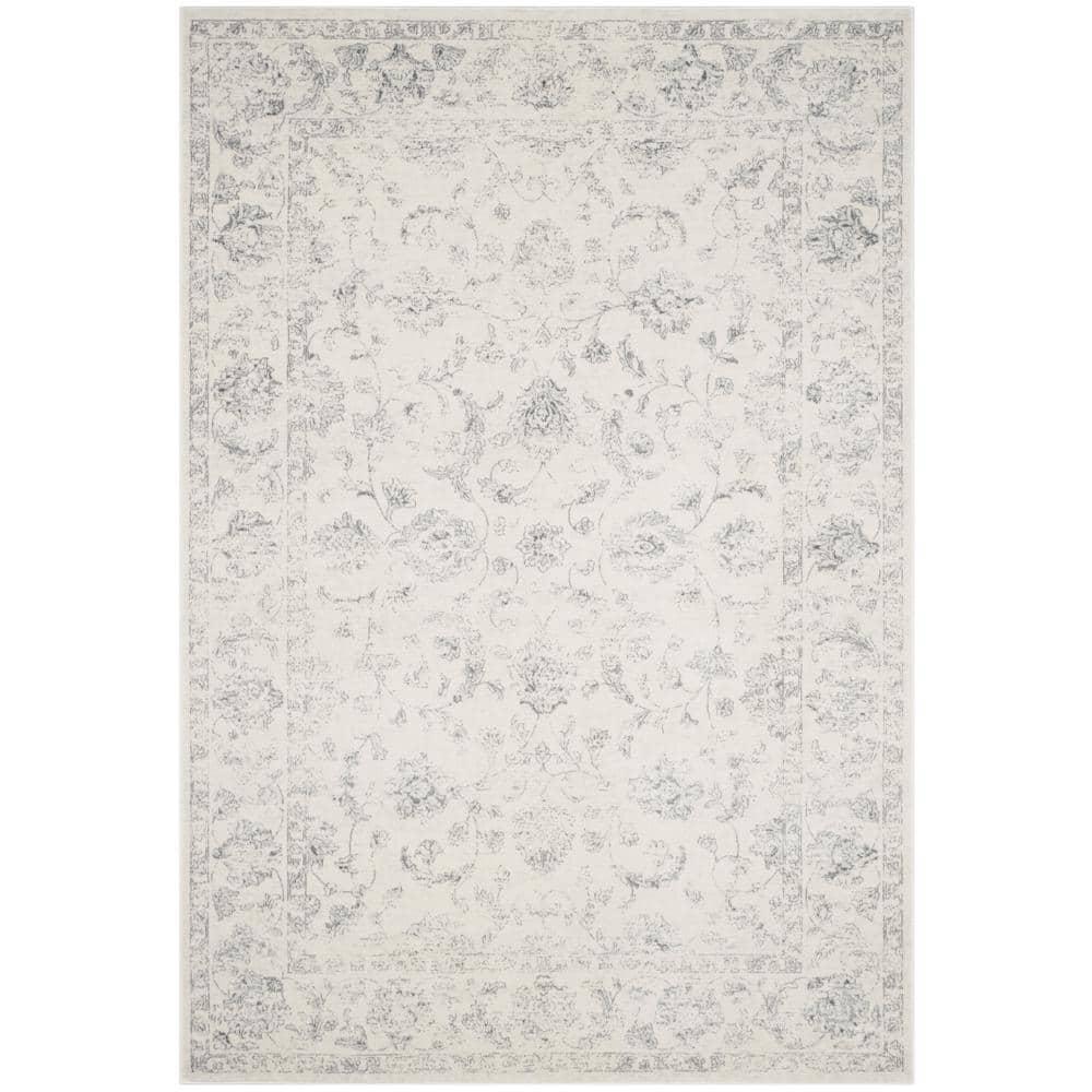 Carnegie CNG621 Power Loomed Area Rug - Cream/Grey - 6'7"x9'2" - Safavieh.