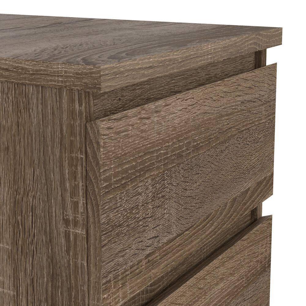 Tvilum Scottsdale 2 Drawer Bedroom Nightstand for Adults, Truffle Oak