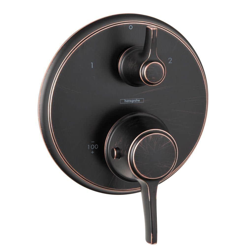 Ecostat C Thermostatic Volume Control and Diverter Faucet Trim with Lever Handle