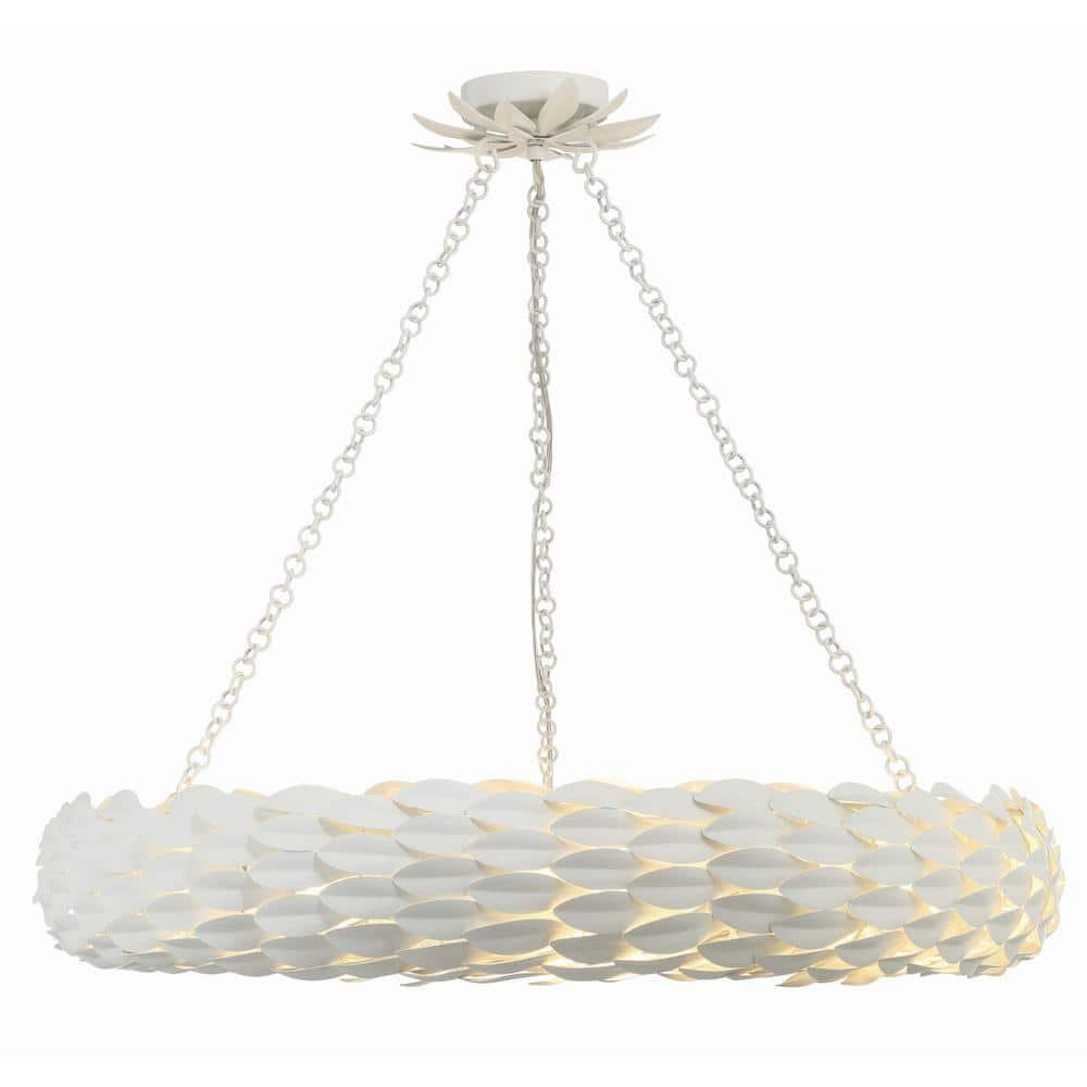 Crystorama Lighting Broche 8 - Light Pendant in  Matte White