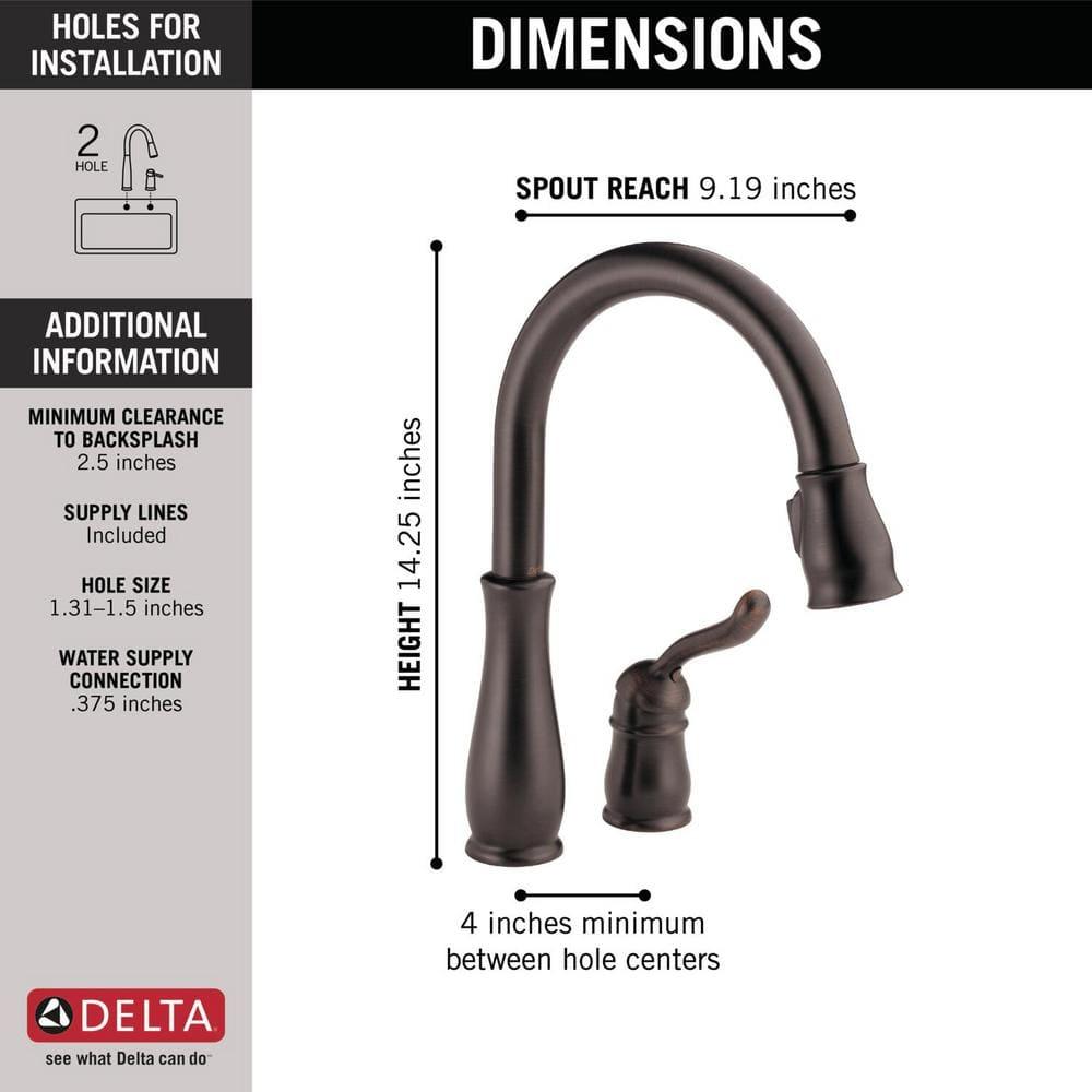 Leland Pull Down Sprayer Kitchen Sink Faucet, Single Handle Kitchen Faucet