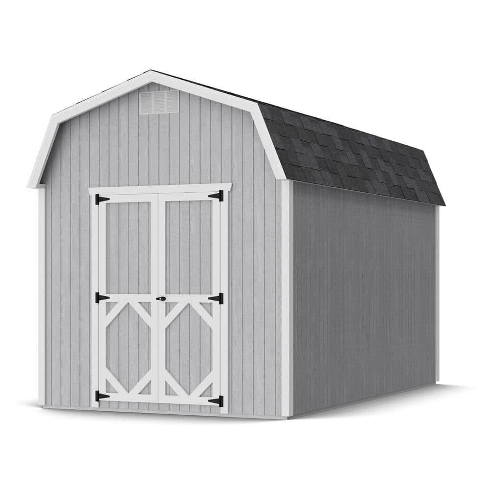 Little Cottage Co. 8x14 Classic Gambrel Barn with 6 ft. Sidewalls, Outdoor Wood Storage Shed Do-It-Yourself Precut Kit