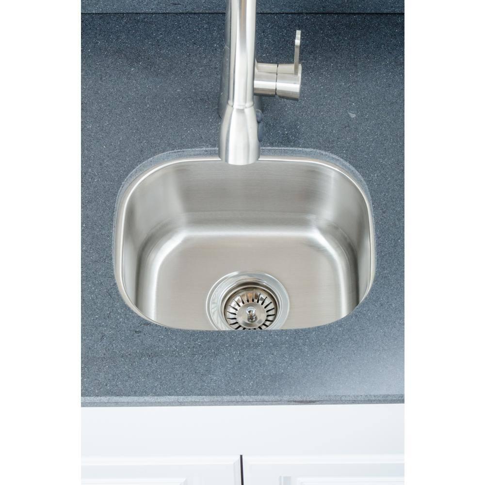 Craftsmen Series 15'' L Undermount Single Bowl Stainless Steel Kitchen Sink