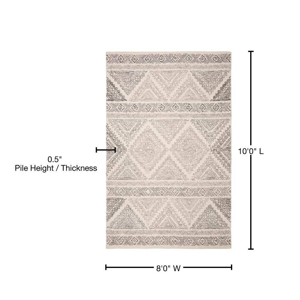 SAFAVIEH Micro-Loop Collection Accent Rug - 2'6" x 4', Ivory & Light Brown, Handmade Moroccan Boho Wool, Ideal for High Traffic Areas in Entryway, Living Room, Bedroom (MLP206B)