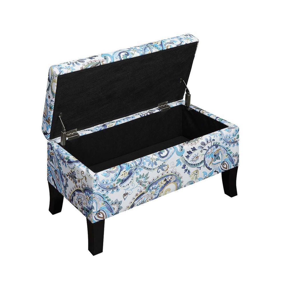 Convenience Concepts Designs4Comfort Winslow Storage Ottoman, Paisley Fabric