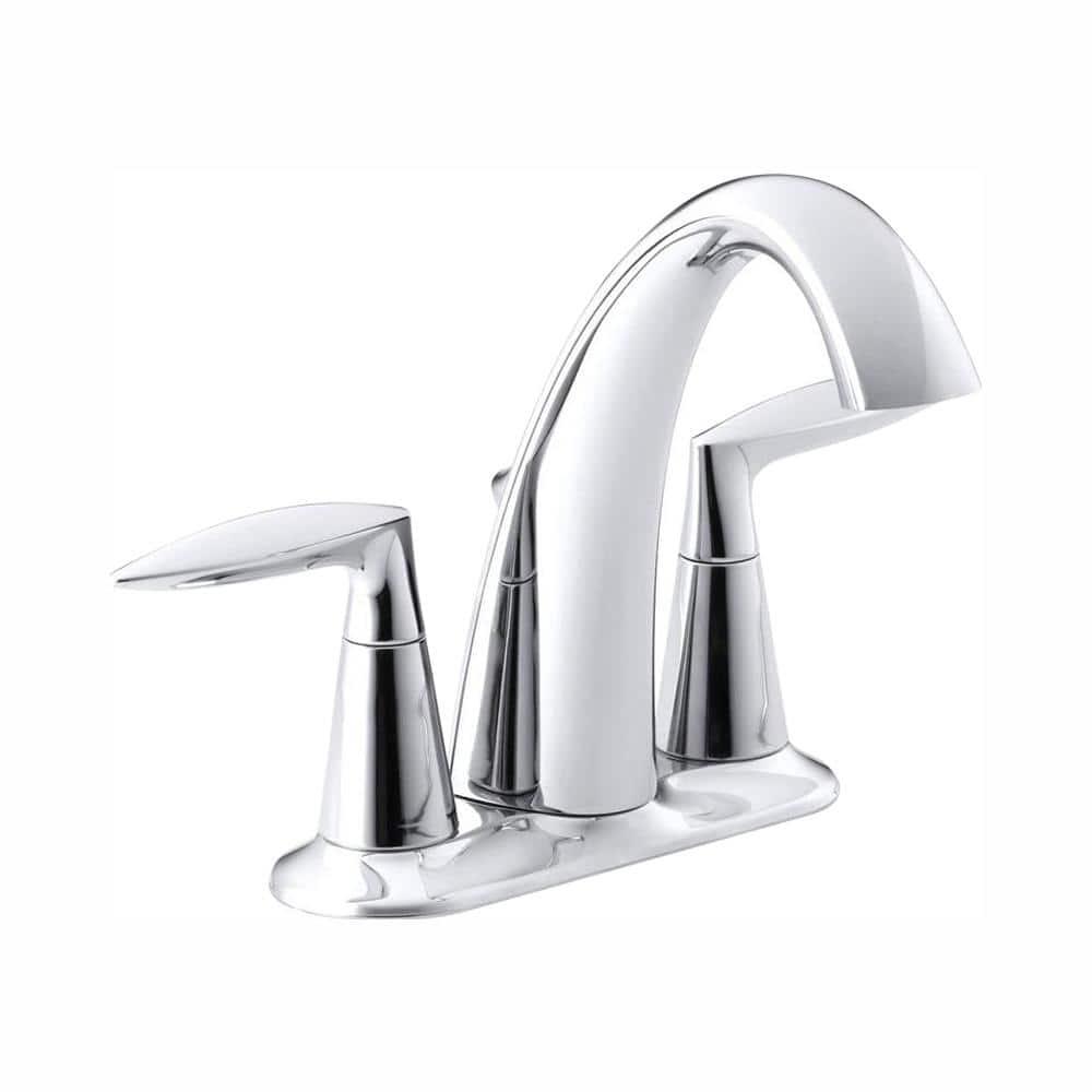 Kohler Alteo® Centerset 4" Bathroom Faucet with Pop-Up Drain Assembly, 2-Handle Bathroom Sink Faucet, 1.2 gpm