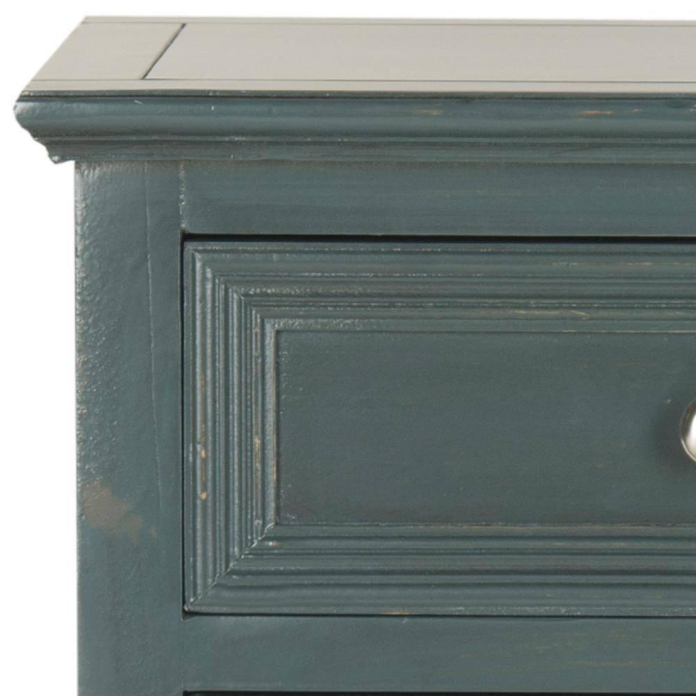 Jarome Nightstand with Storage - Dark Teal - Safavieh.