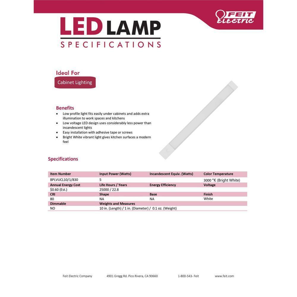 Feit Electric Grow Light 19W 2ft LED for Indoor Plants and Gardens, Full Spectrum Dual Bulb Grow Light, Energy Efficient, GLP24FS/19W/LED
