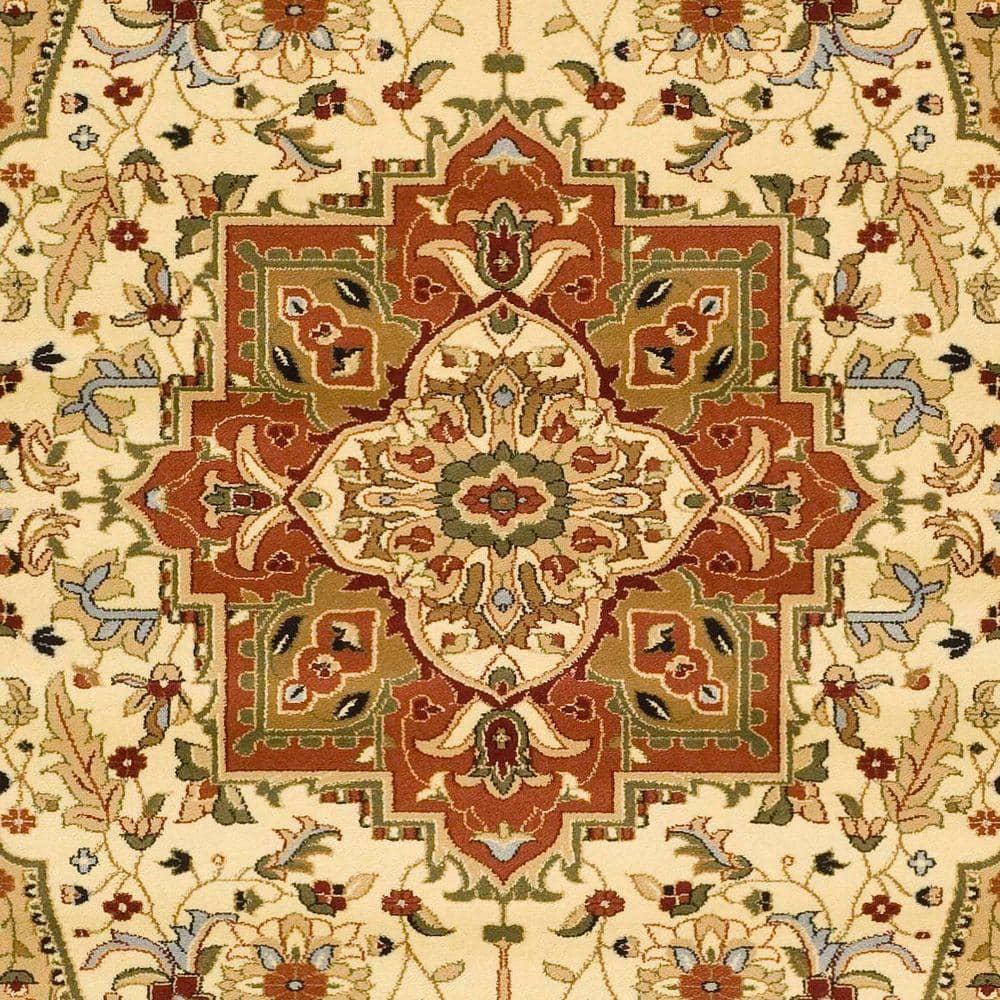 Lyndhurst Heriz LNH330 Power Loomed Area Rug - Ivory/Rust - 8'x11' - Safavieh