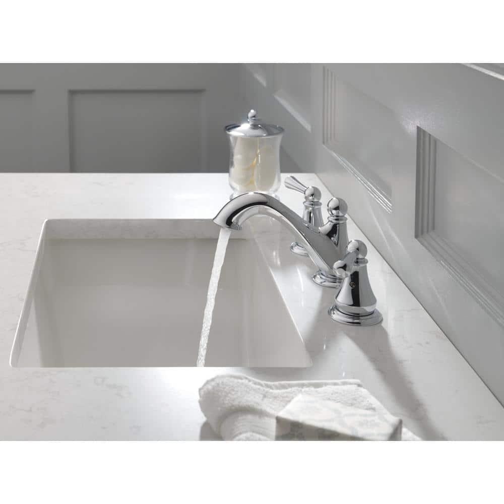Haywood Widespread Bathroom Faucet 3 Hole, 2-handle Bathroom Sink Faucet with Drain Assembly
