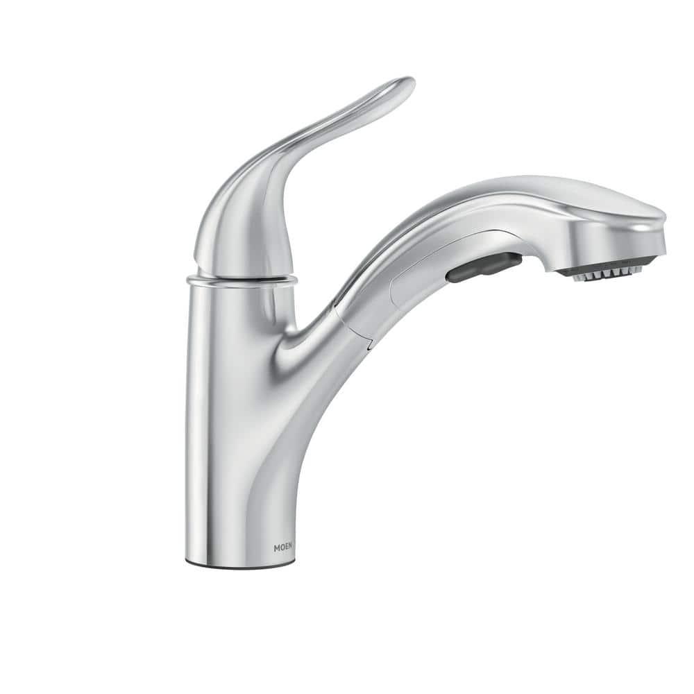 Moen 87557 Brecklyn Single-Handle Pull-Out Sprayer Kitchen Faucet with Power Clean in Chrome