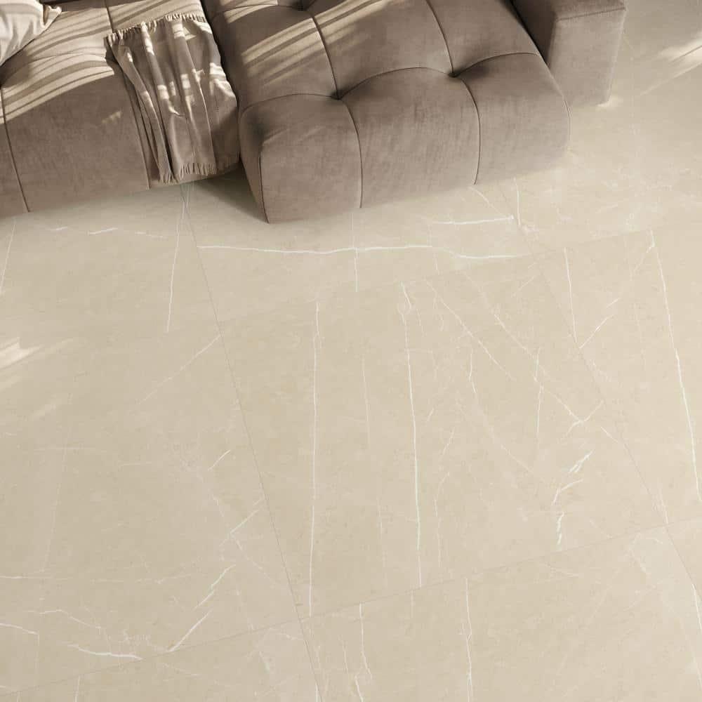 Signature 47.24 In. X 47.24 In. Marble Look Satin Porcelain Floor And Wall Tile (30.98 Sq. Ft. / Case)