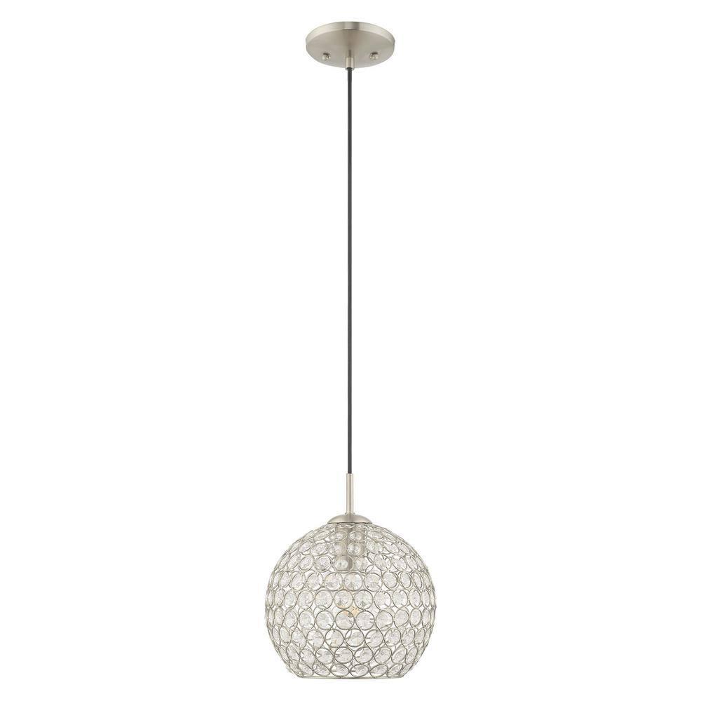 Livex Lighting Cassandra 1 - Light Pendant in  Brushed Nickel