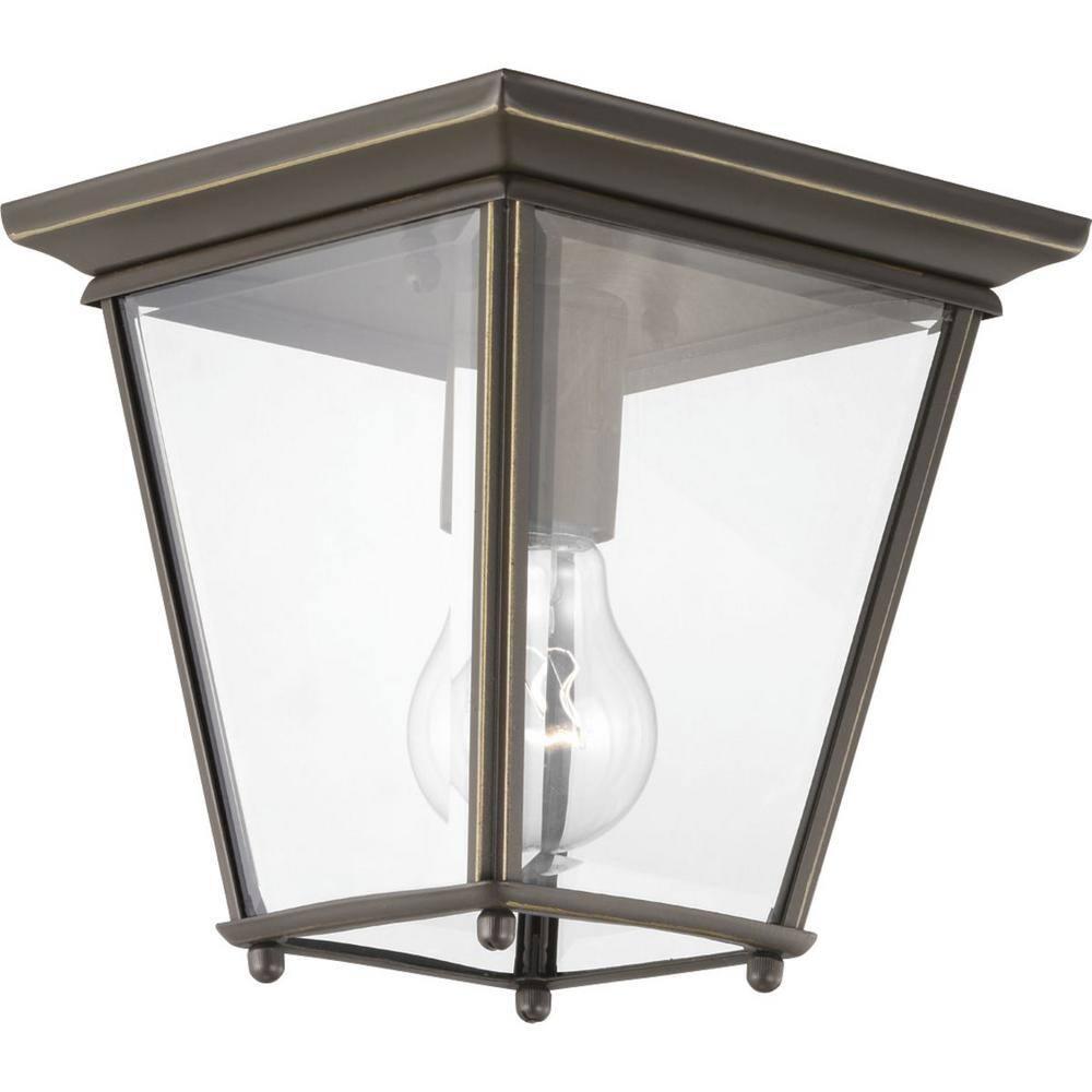 Calais Transparent Square Outdoor Flush Mount