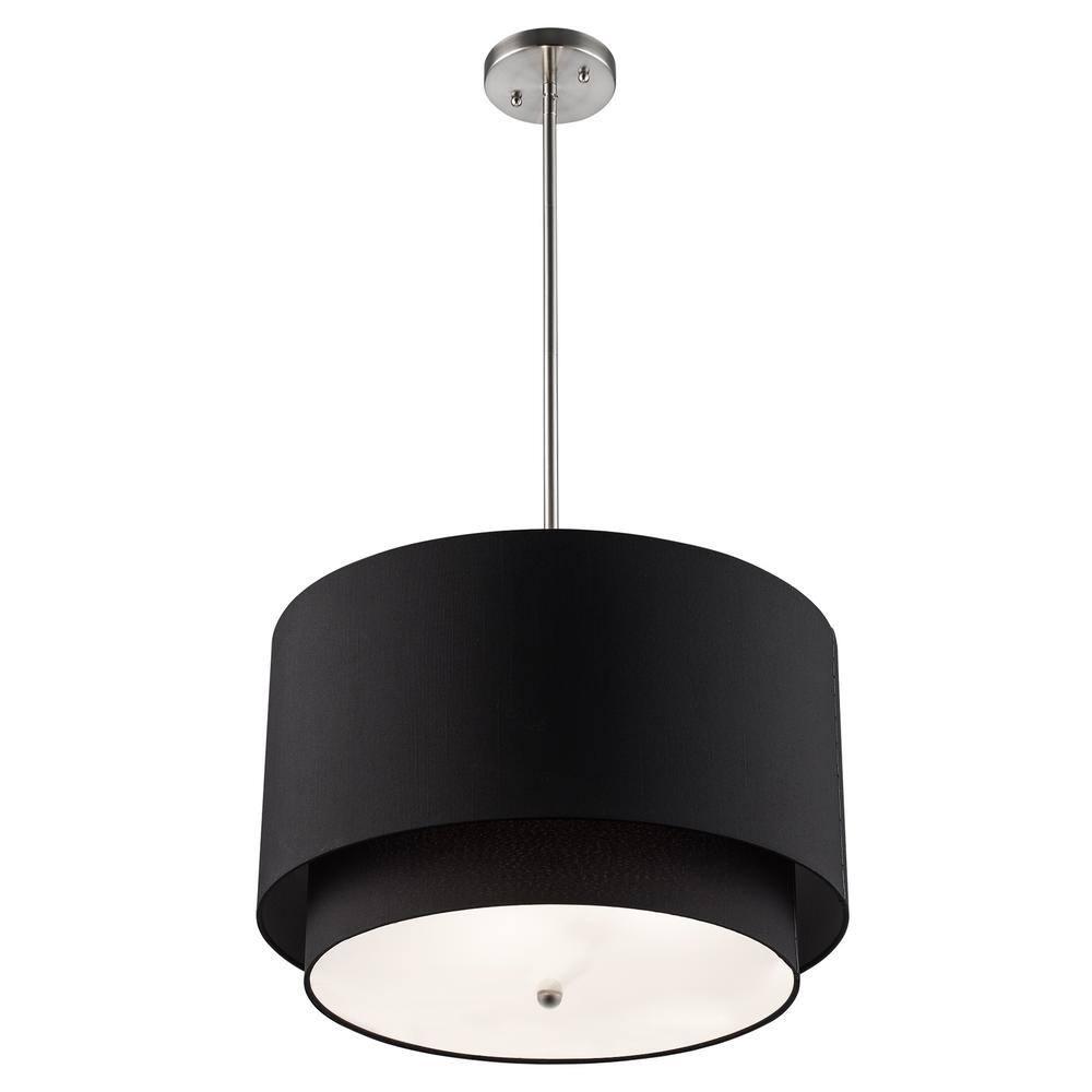 Trans Globe Lighting Pnd-802 Three Light Double Shade Pendant From The Young And Hip