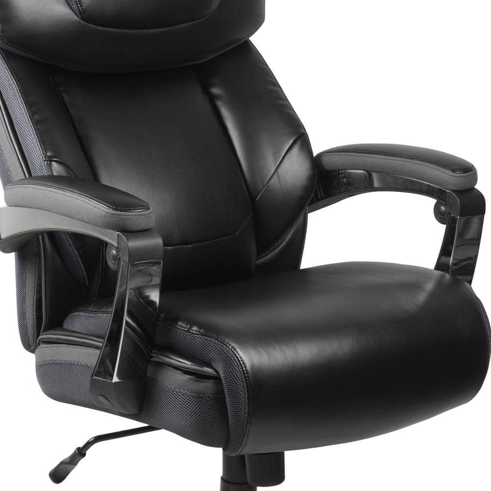 Flash Furniture Esmeralda Big & Tall LeatherSoft Ergonomic Office Chair with Headrest and Armrests by Flash Furniture