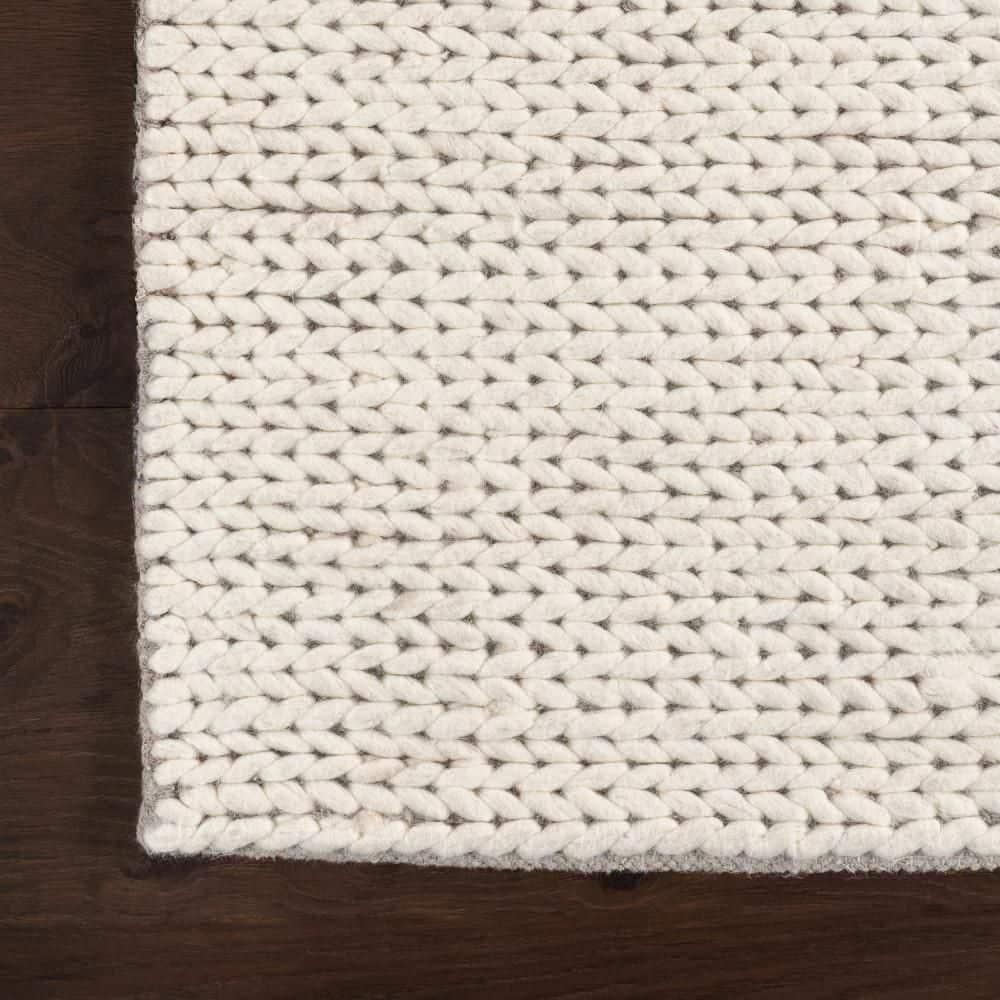 nuLOOM Penelope Braided Wool Off White 5' x 8' Farmhouse Area Rug