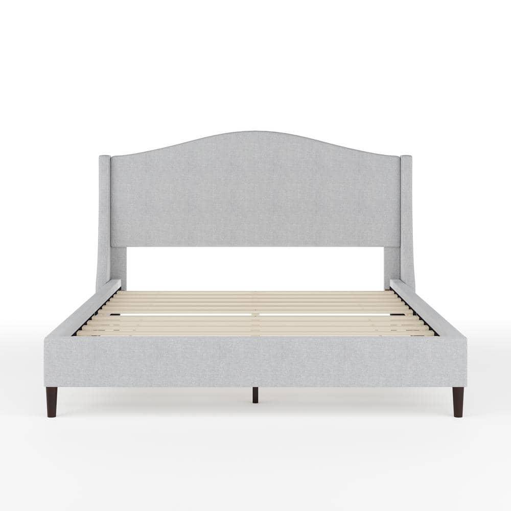Martha Stewart Martha Stewart Amelia Upholstered Platform Bed With Curved Headboard