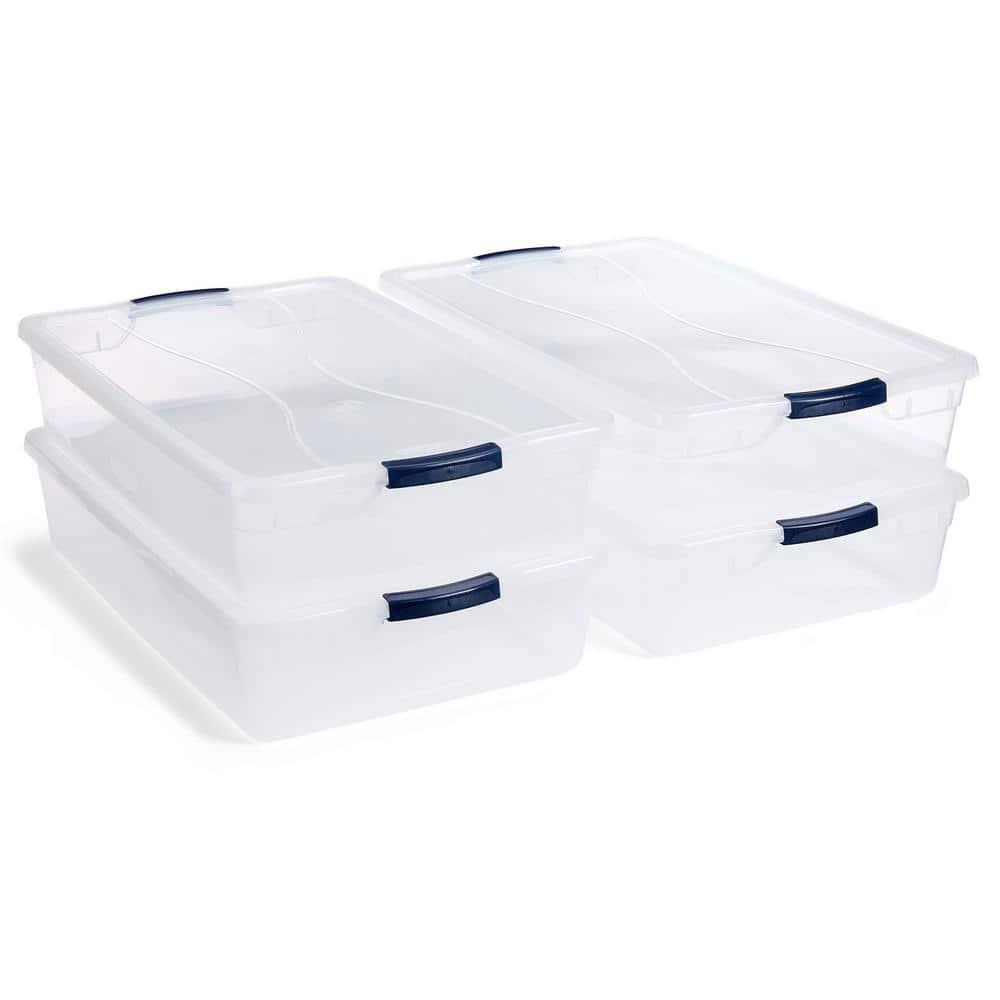 BEACHWATER POOL & SPA, LLC Rubbermaid Cleverstore Clear Storage Bins with Lids