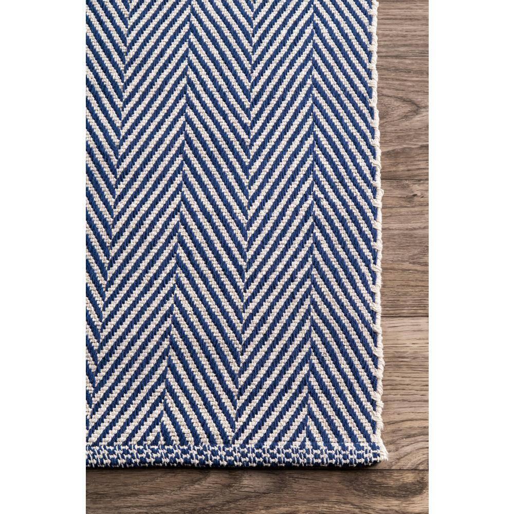 Nuloom Hand Loomed Kimberley Area Rug Navy 6' x 9'