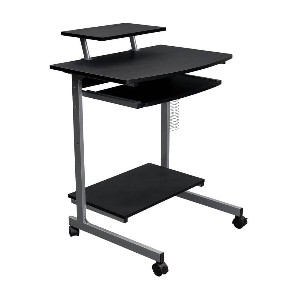Techni Mobili Solid Wood Top Metal Base Standing Desk